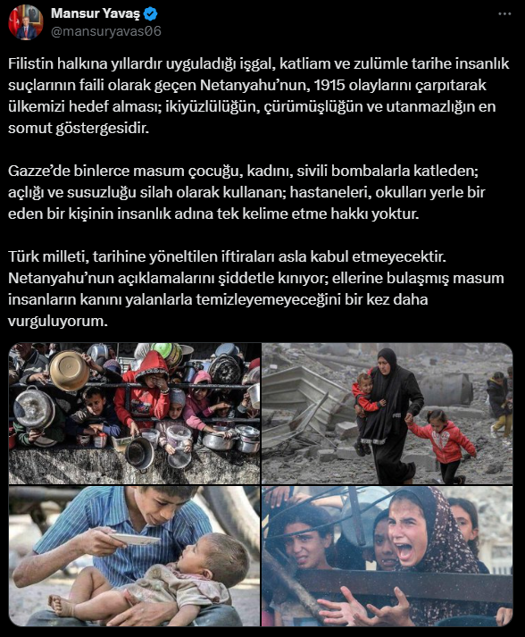 manur-Yavas-netanyahuya-cevap Katil Netanyahu’ya Mansur Yavaş’tan Tokat Gibi Sözler!