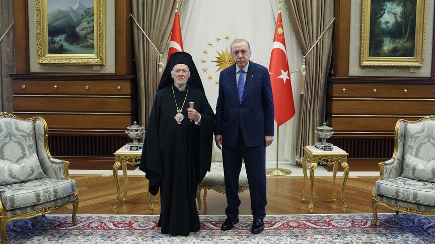 Cumhurbaşkanı Erdoğan, Fener Rum Patriği Bartholomeos’u Ağırladı