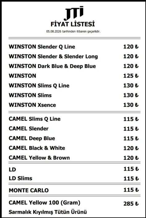 image Winston, Camel ve LD Fiyatları Zamlandı: İşte Yeni Fiyatlar